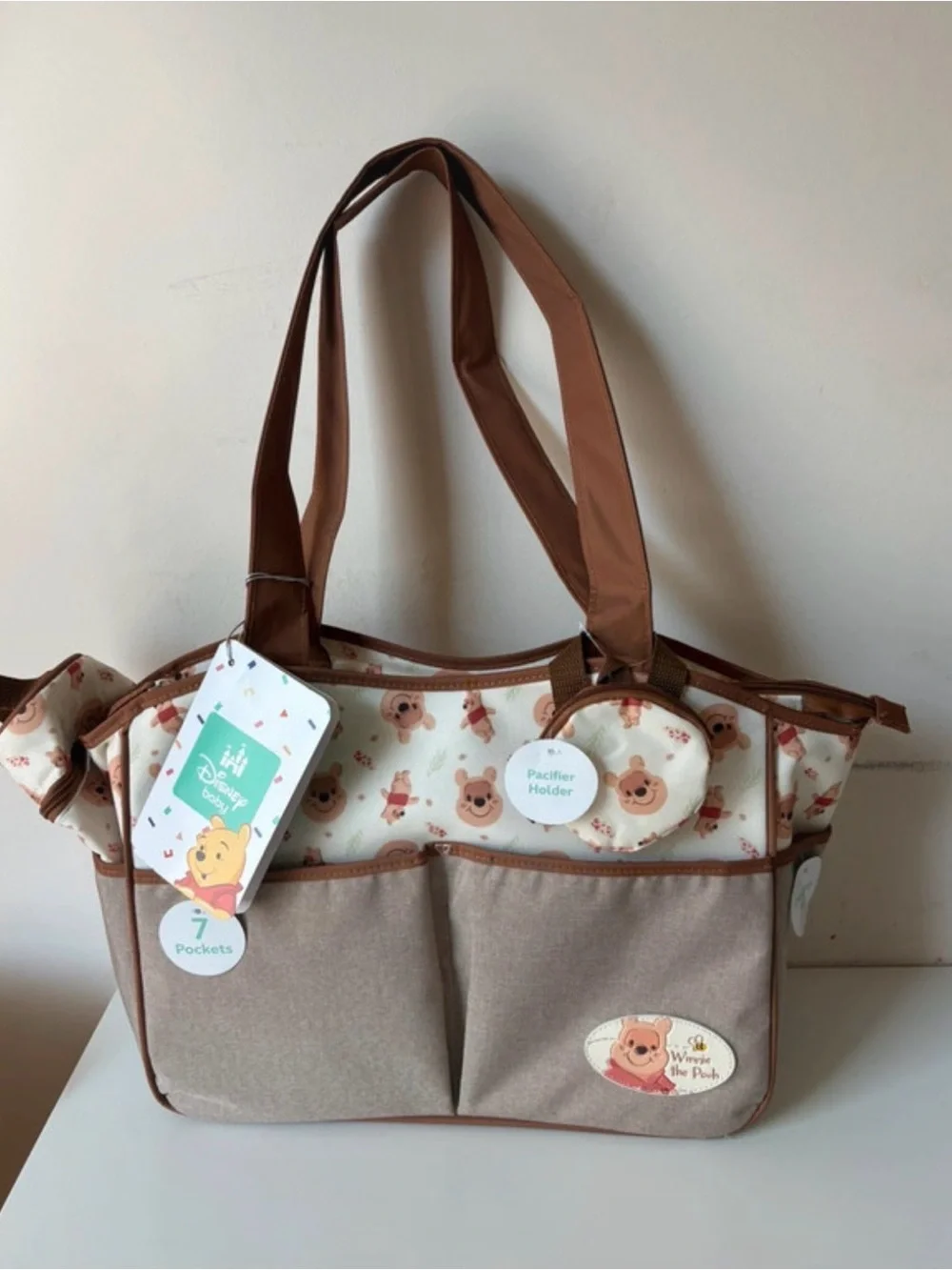 Disney Winnie the Pooh Multi-Functional Large Travel Diaper Bag Changing Pad